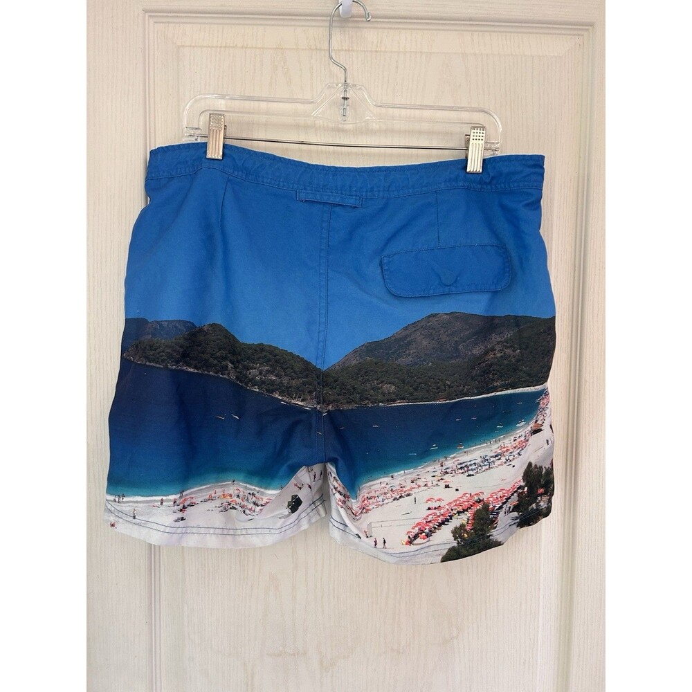 Ibiza Ocean Club Swim Shorts Mens 34 Multicolor Abstract Retro Euro Summer 6.5" - Picture 3 of 13